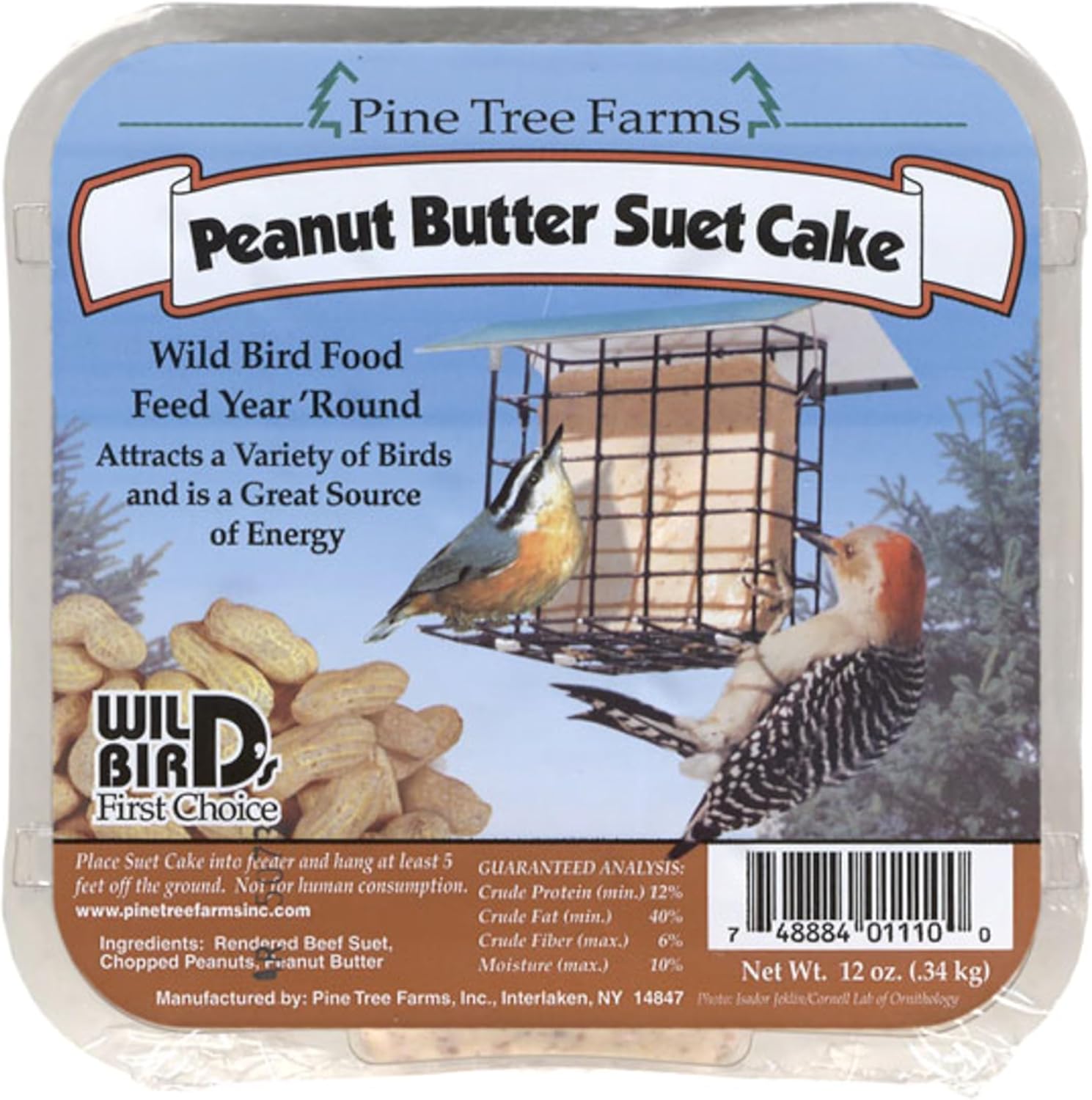 BestNest Suet Sampler Package, 48 Suet Cakes | Variety Pack with 12 Each of 4 Flavors | Individually Wrapped, 11–12 oz | High-Energy Bird Food for Woodpeckers, Bluebirds, Chickadees & More