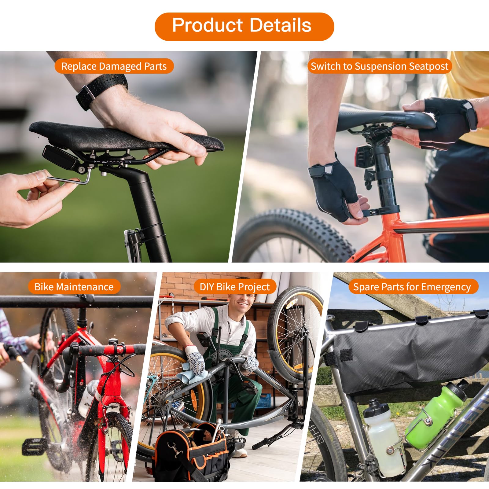 Tija telescópica para Bicicleta, de aleación de Aluminio de 30,9/31,6 mm, telescópica hidráulica para Adultos, con Control de Cable y Altura Ajustable