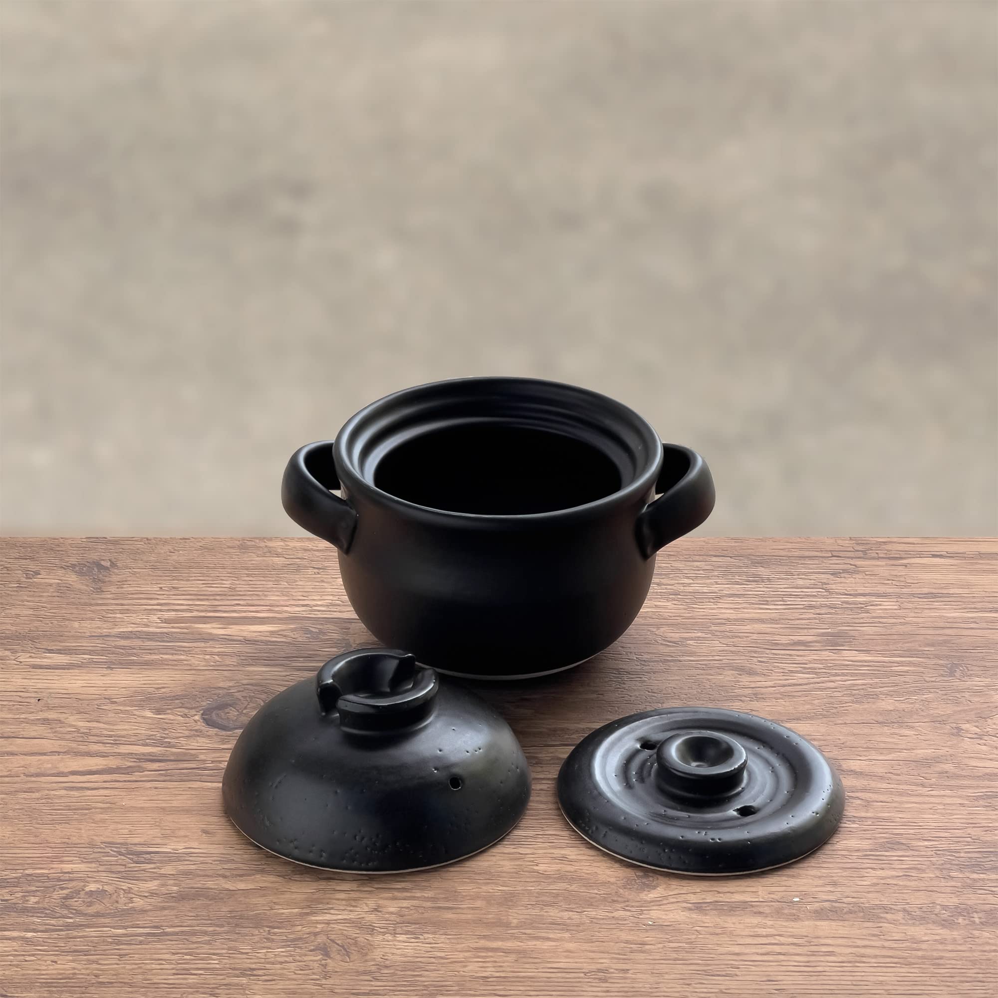 Amazon | オーシン IH対応土鍋 マジカルごはん炊き 黒しずく 4合