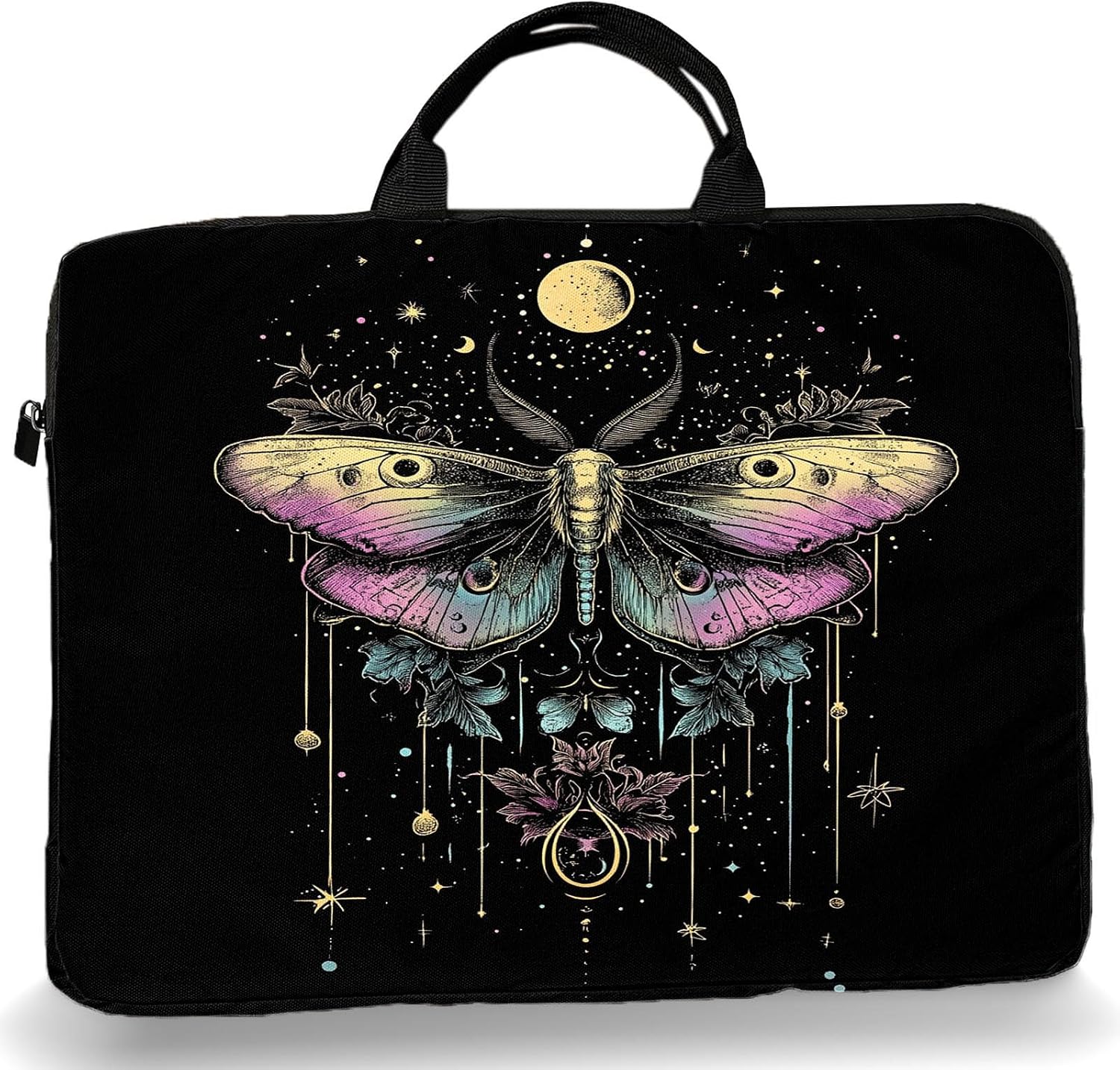 15-Inch Laptop Sleeve – Stylish, Lightweight, Shockproof, Water-Resistant Case for Lenovo, HP, Dell, Asus Notebooks - Moth and Moon
