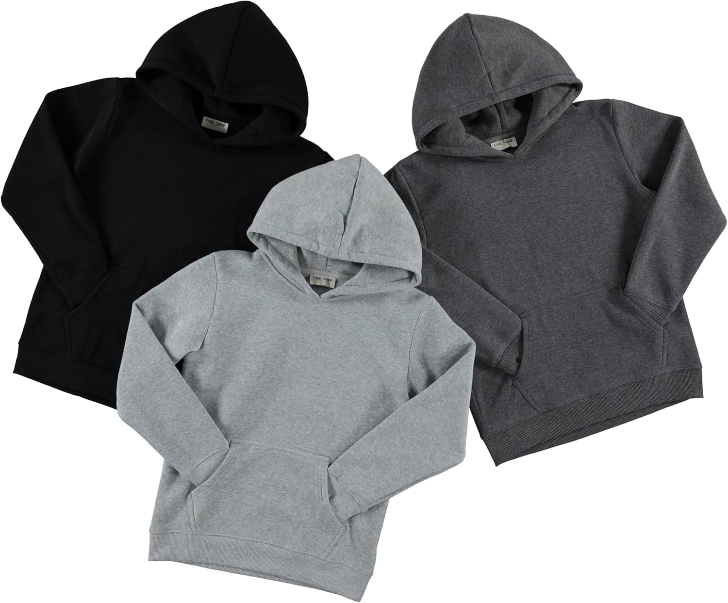 PURE CHAMP Boys Hoodies 3 Pack Fleece Pullover & Zip-Up Sweatshirts for Boys Kids Youth Plain Basic Everyday Wear Sizes 4-20 - Image 3