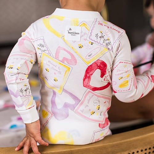 Miniatura 6 de Burt's Bees Baby Pijama para bebé niña, 100% algodón orgánico, pijama de una pieza, overol diagonal con cremallera, ajuste cómodo