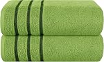 MyOwn Ultra Soft 3 Pack Cotton Towel Set, Contains a Bath Towel 28x55 inch, a Hand Towel 16x24 inch & Wash Coth 12x12 inch, Ideal Everyday use, Compact & Lightweight - Lime Yellow, 71671