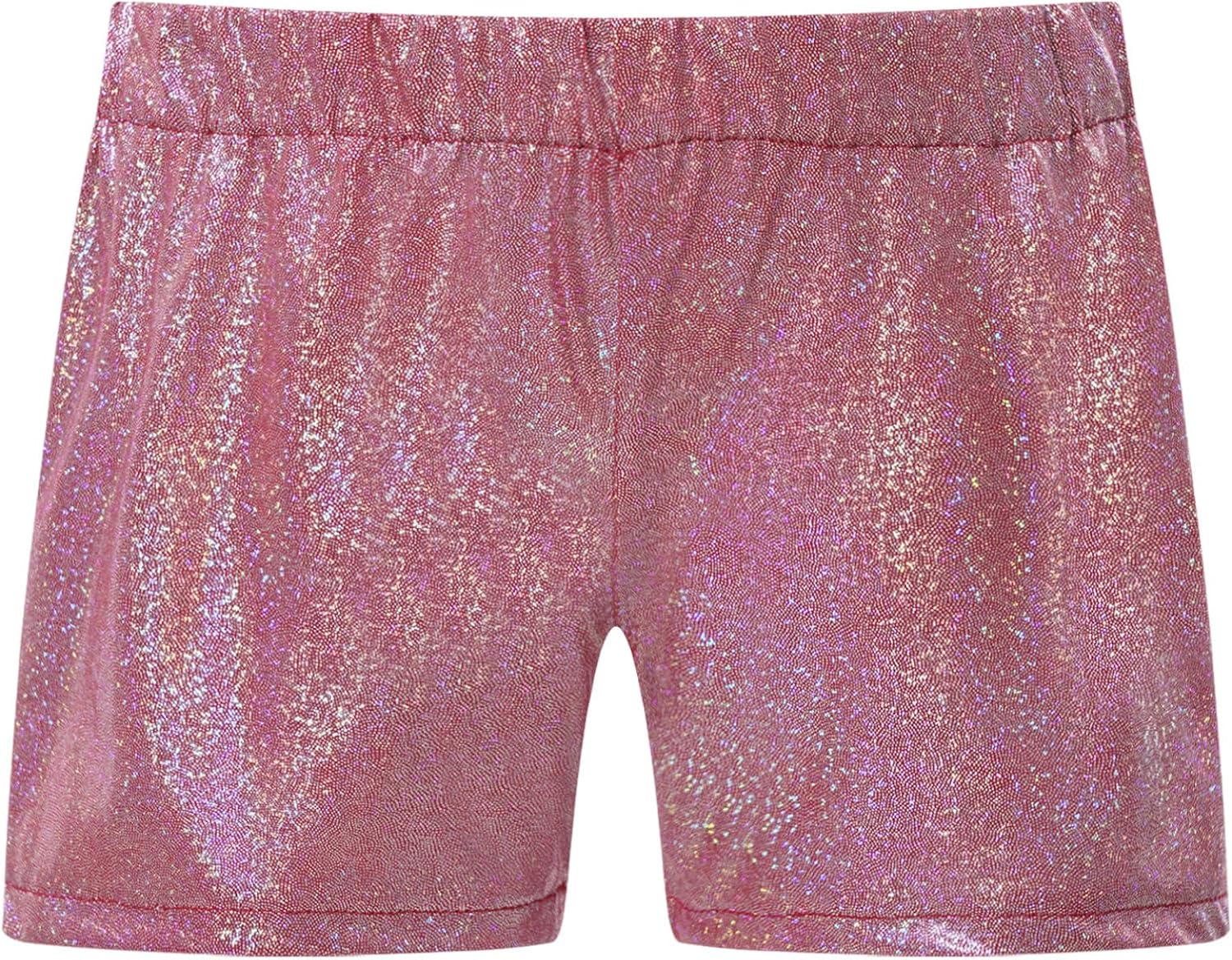Jhaoyu Kids Girls Tumbling Shiny Athletic Shorts Elastic Waistband Sparkle Sport Dance Shorts Hot Pants