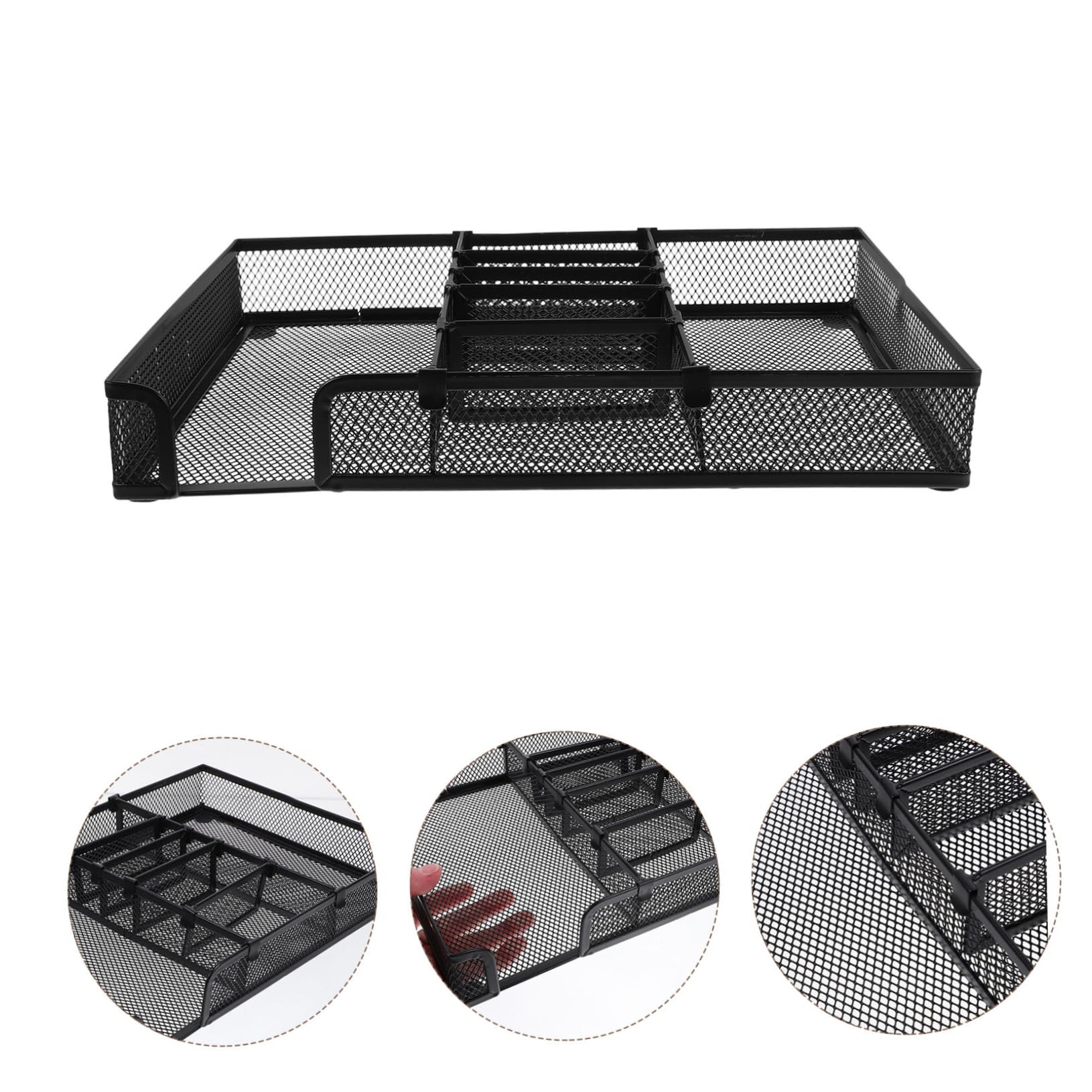 DOITOOL Organizer Scrivania Metallo Portaoggetti Multifunzionale per Ufficio Design Elegante per Desktop con Scomparti per Penne e Accessori per Mantenere Ordinato Lavorativo
