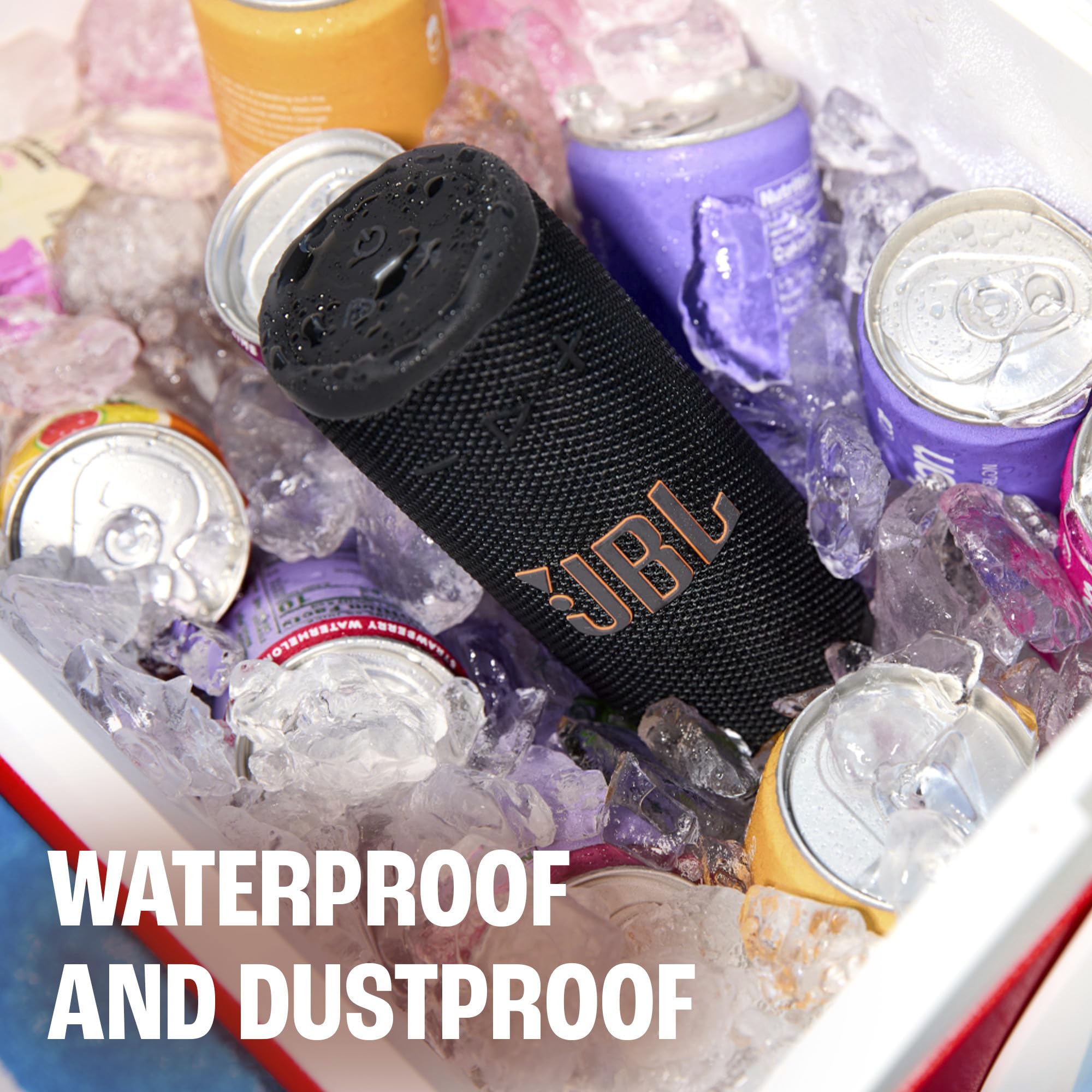JBL Grip – Haut-Parleur Bluetooth Compact avec Son JBL Pro Audacieux et lumière ambiante, jusqu'à 14 Heures de Lecture, résistant à l'eau, à la poussière et aux Chutes (IP68), et Connexion