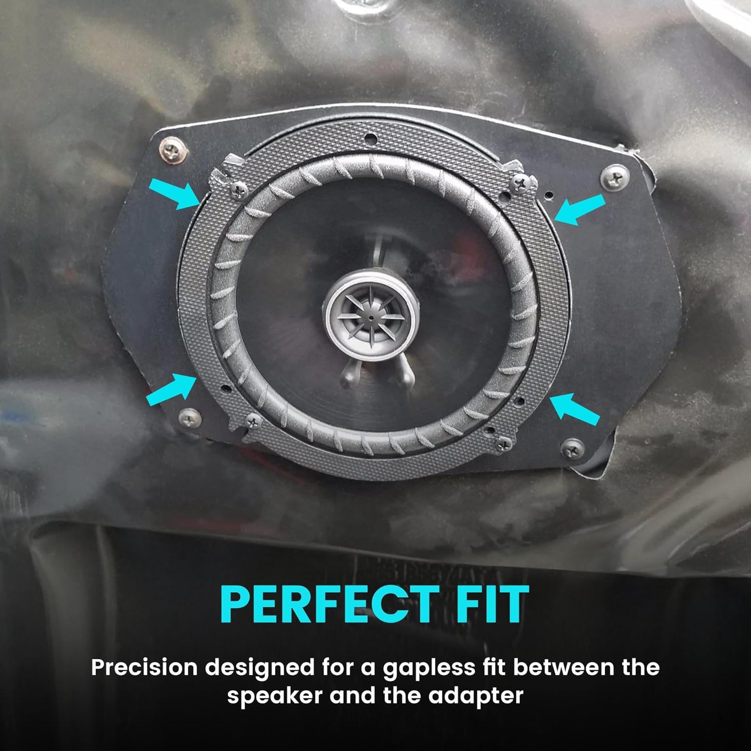 NuIth 6X9 to 6.5 inch Door Speaker Adapter for Select 1989-2014 Jeep/Chrysler/Dodge/GMC Models, Universal 6.5 inch Speaker Spacer Ring Installation Plate Converter, 1 Pair