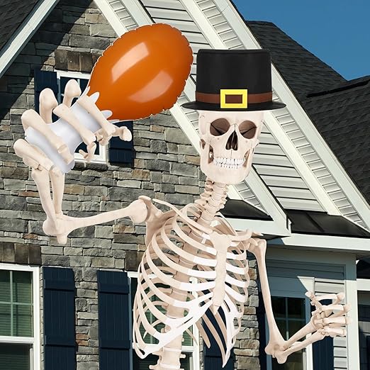 Cozypower 12 ft Skeleton Accessories Inflatable Turkey Leg