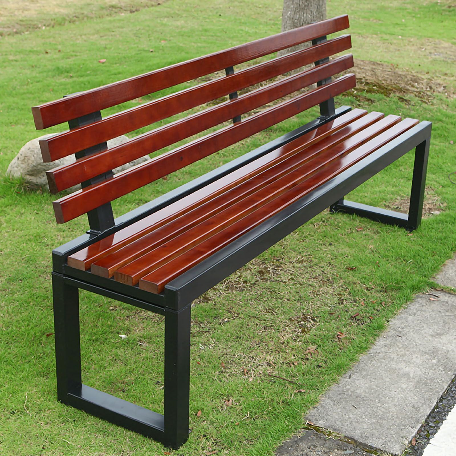 Amazon.co.jp: YOUTHDD ガーデンベンチ 背もたれ付き 公園のベンチ 庭 