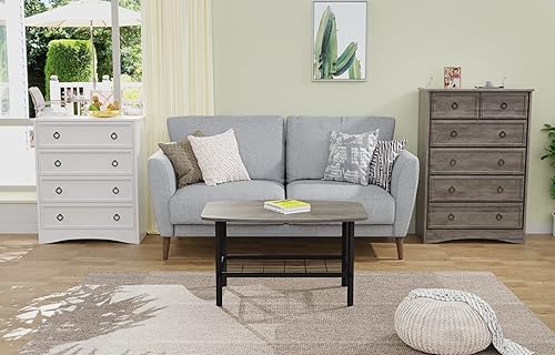 Miniatura 5 de LGHM Cómoda moderna de 6 cajones, cómoda para dormitorio, cómoda alta, organizadores de armario y ropa de almacenamiento, mango fácil de tirar,