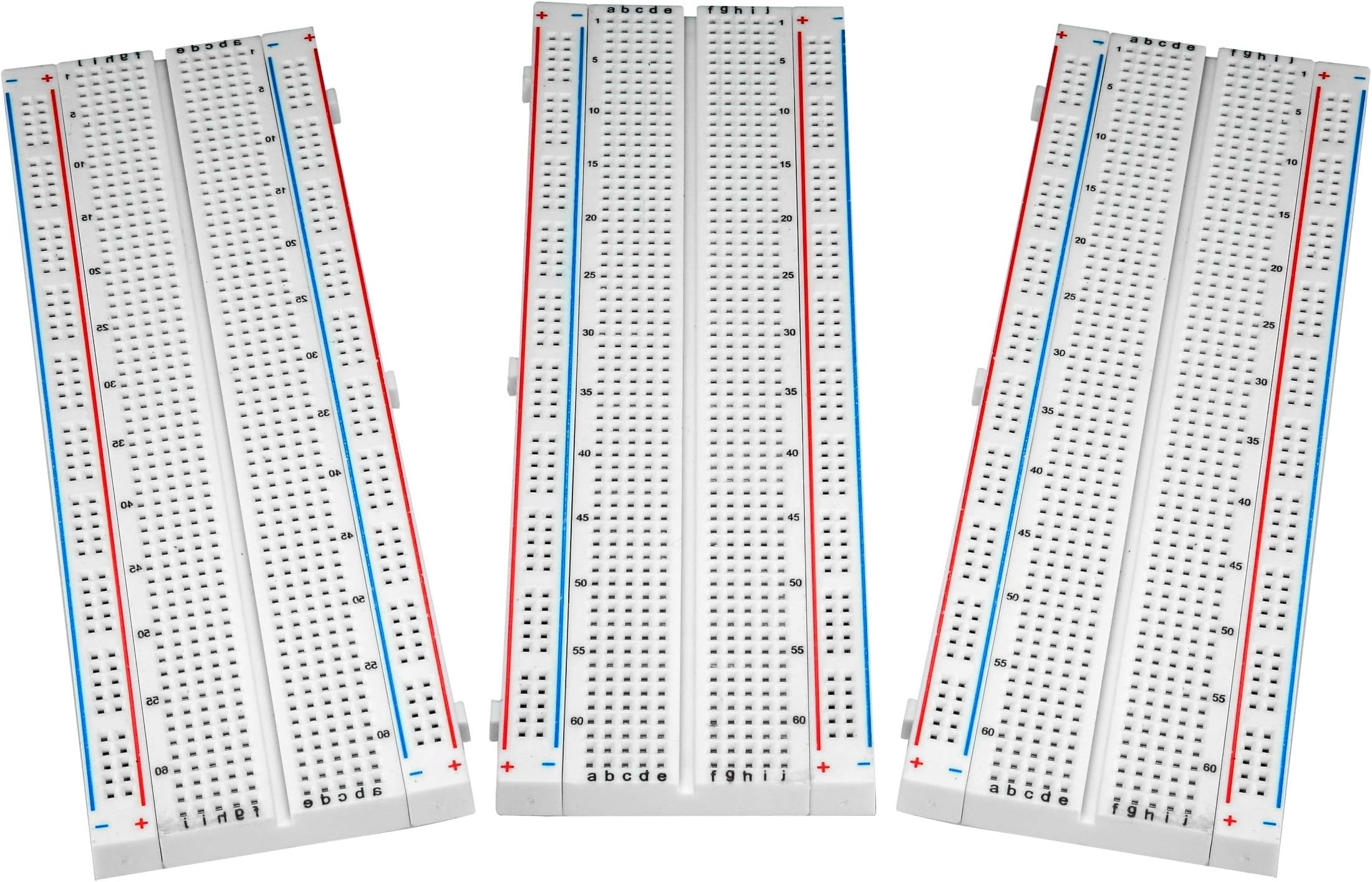 Breadboard Solderless Prototype PCB Board – ALLUS BB-017 (3pcs) 830 Pin with 4 Power Rails and Double Sided Tape for Raspberry Pi and Arduino
