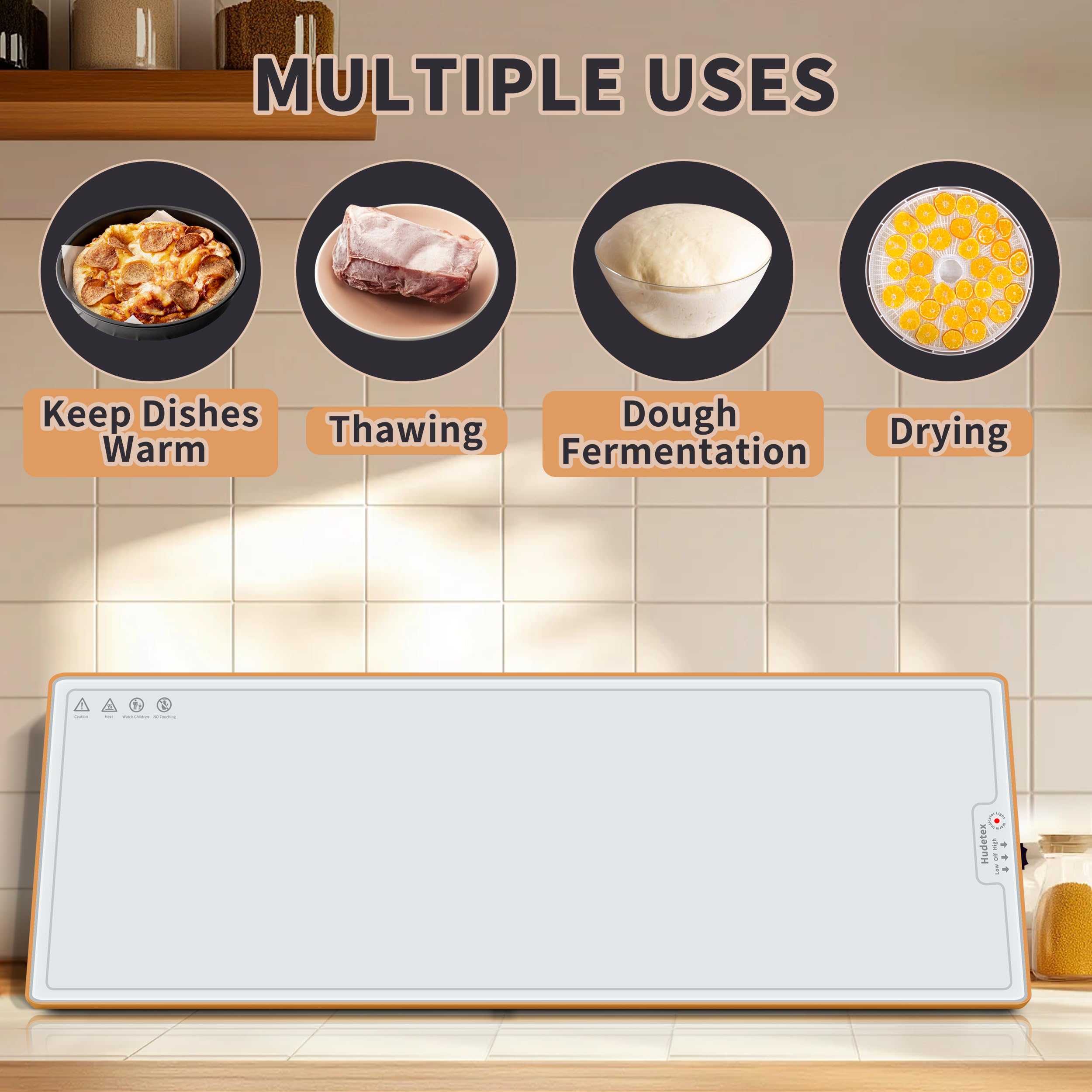 Hudetex Electric Heating Tray - Keep Food Warm! -7 Hudetex Electric Heating Tray - Keep Food Warm! -7