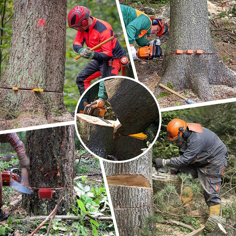 6 Pièces Coin D'abattage Plastique,Coin Abattage,Coin pour Fendre le Bois,Deux de Chaque : 6 Pouces, 8 Pouces et 10 Pouces,Coin Bucheron,Bucheron Materiel pour Couper l'arbre pour la Foresterie