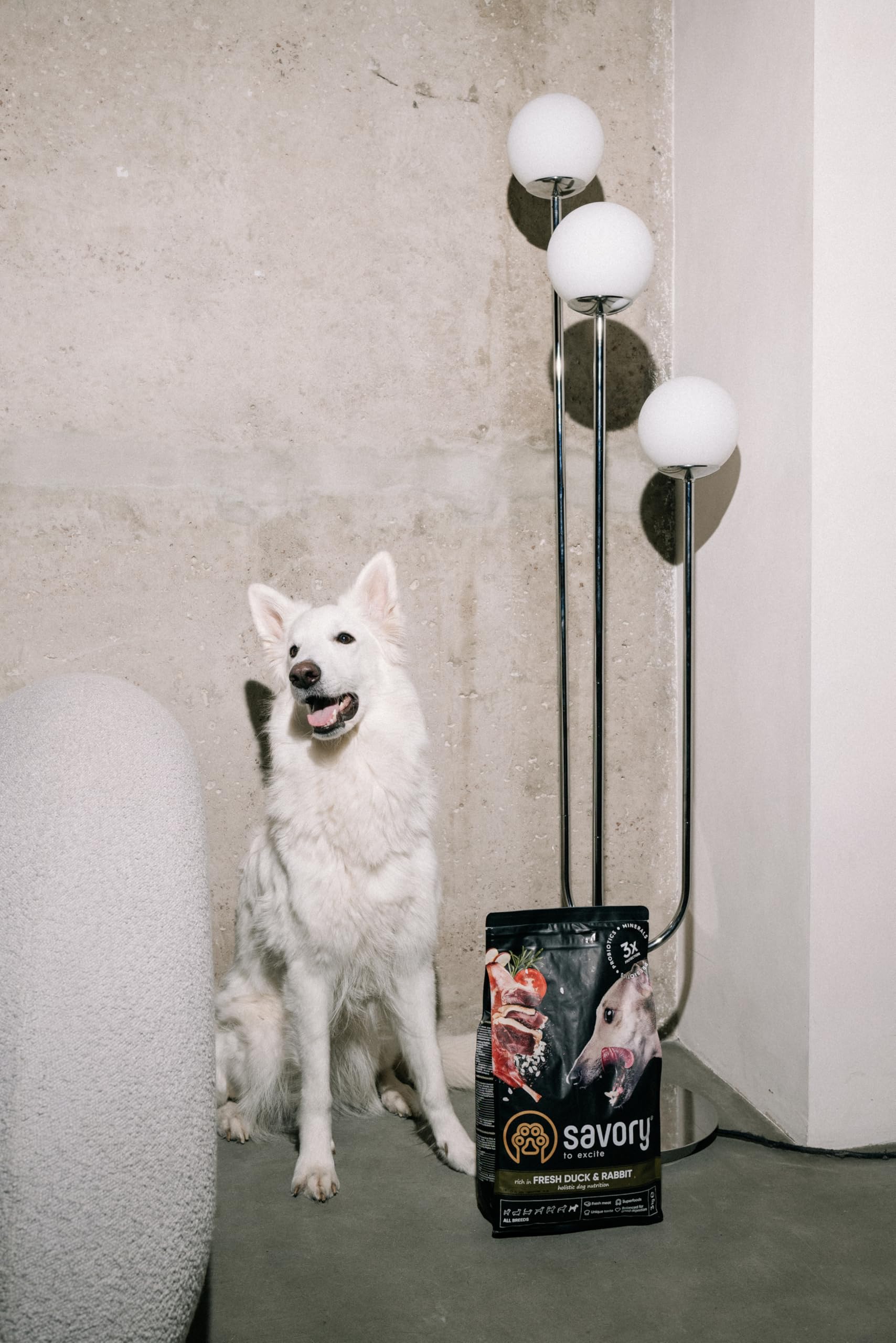 Savory - Cibo secco per cani - Tutte le razze - Anatra e coniglio freschi - a base di carne fresca essiccata, con Vit. A, D3, E, C - (2 x 3 kg)