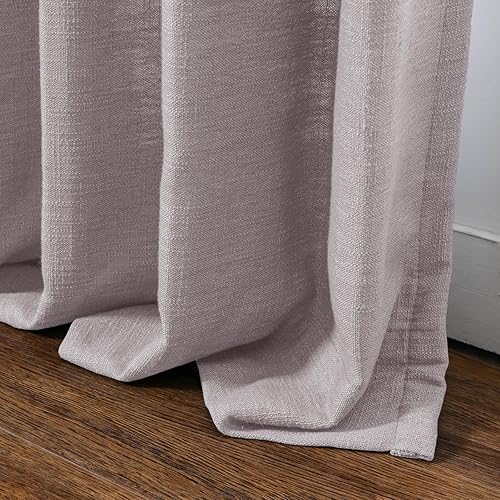 Miniatura 233 de Drapifytex Cortina plisada de lino sintético, cortina para oscurecer la habitación, 56 pulgadas de ancho x 96 pulgadas de largo, cortina de cobre 26