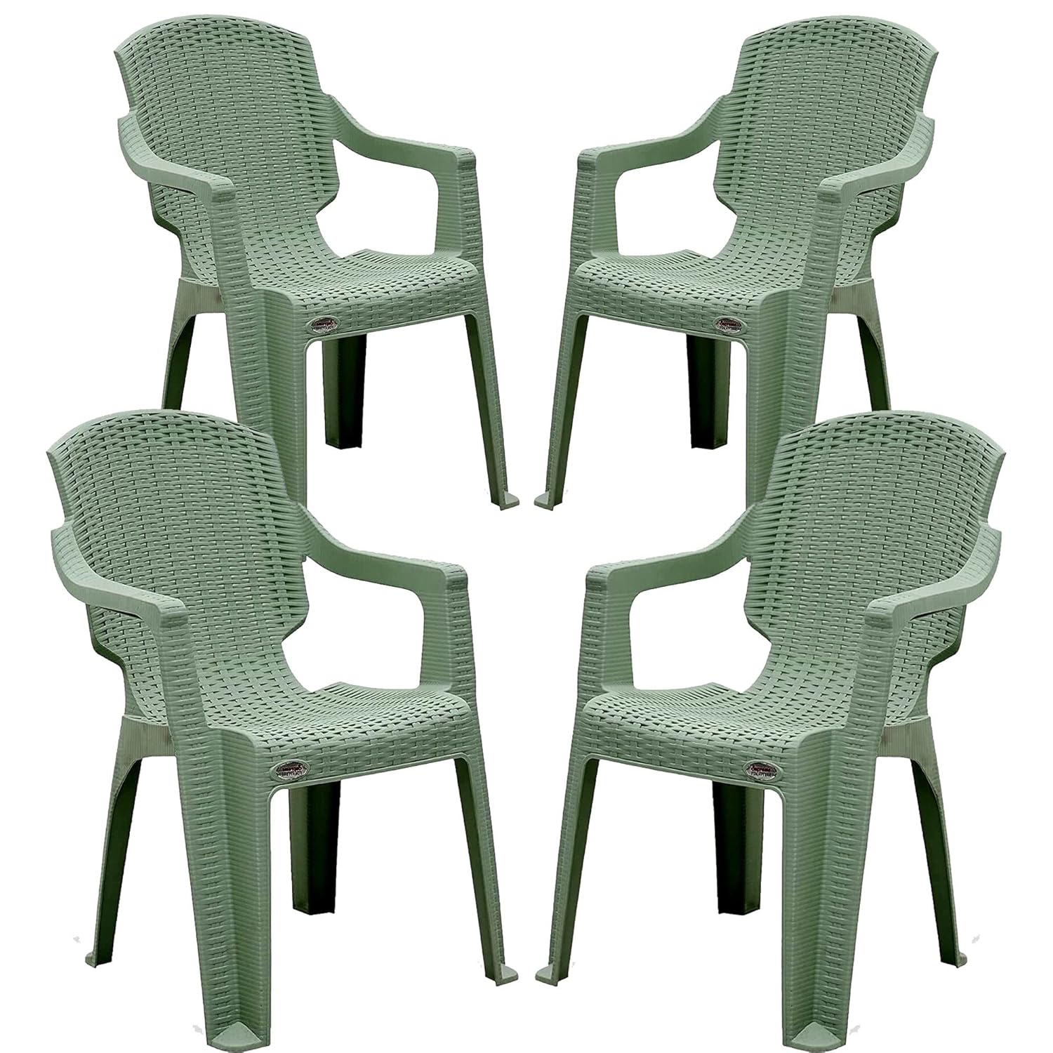 SkyGlamour Supreme Mark Designer Armrest Relax Plastic Chair for Home