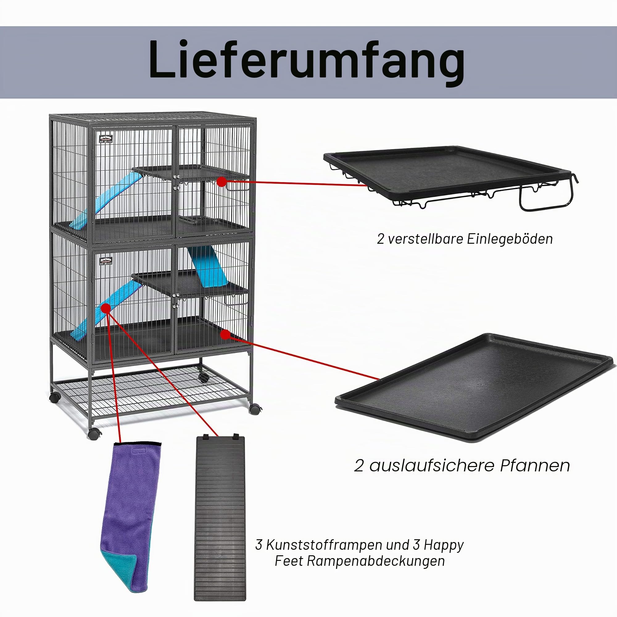 MidWest Homes for Pets Ferret Nation Add-On Unit Kleintierkäfig, Zusatzeinheit, ohne Ständer, erweitert Modell 181 oder 182