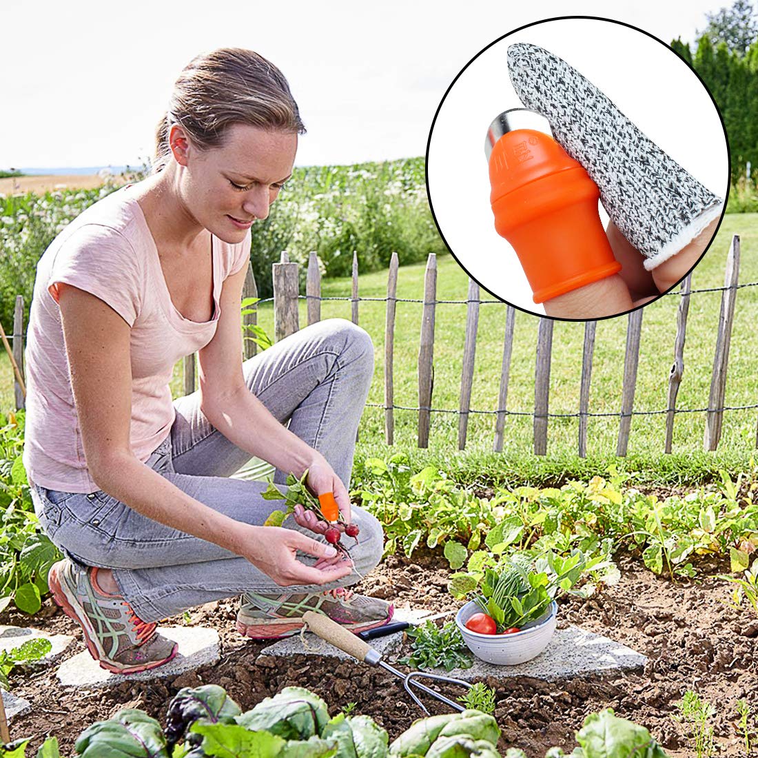 Kit De 12 Cueilleurs à Doigt Avec Protection Silicone - Pour Récolter Fruits Et Légumes (concombre, Tomate...) - Jardinage