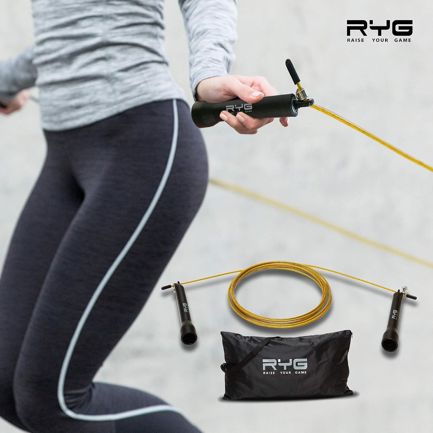 Raise Your Game Agility Ladder Speed Training Set- RYG 8 Cones, 5 Hurdles, Resistance Bands, Exercise for Soccer, Football, Track Field, Basketball, Footwork, Workout Drills, Hockey