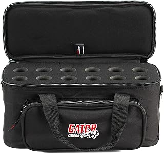 Gator Cases GM-12B Carry Bag with Foam Drops for Up to 12 Wired Microphones