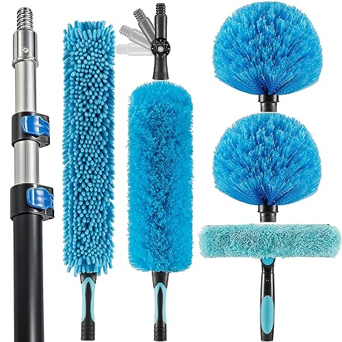 20 Foot High Ceiling Fan Duster with 5-12ft Extension Pole,