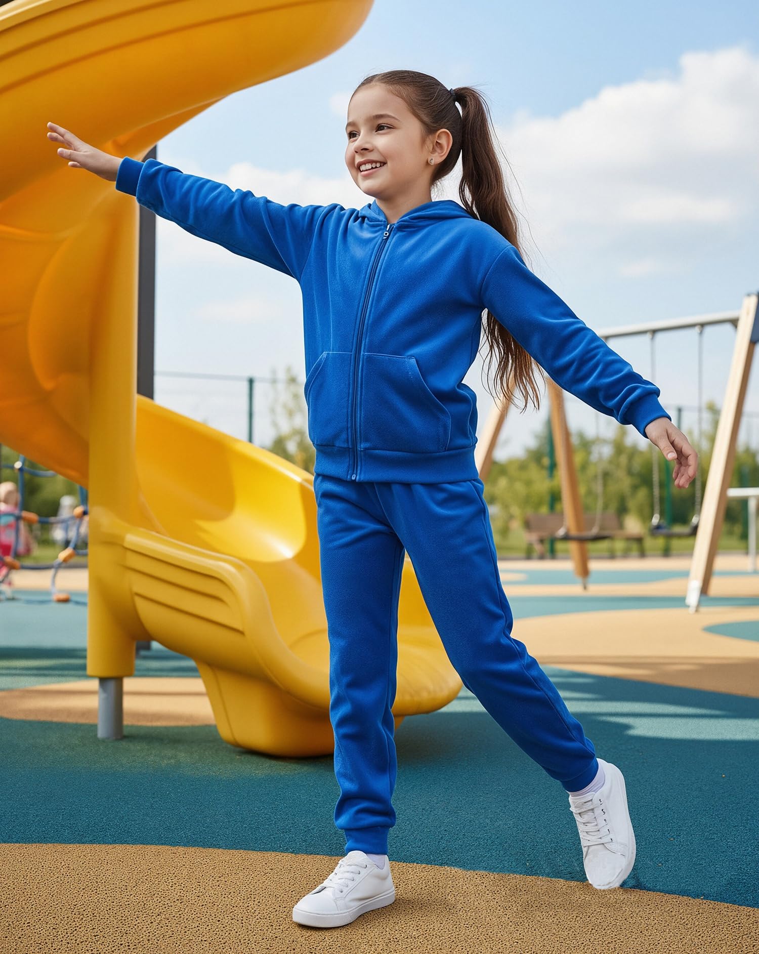 MessBebe Kinder Mädchen Jogginganzug Sportswear 2-teiliges Sportset Jacke Sporthose Sweatshirt Bottom Jogging Suit