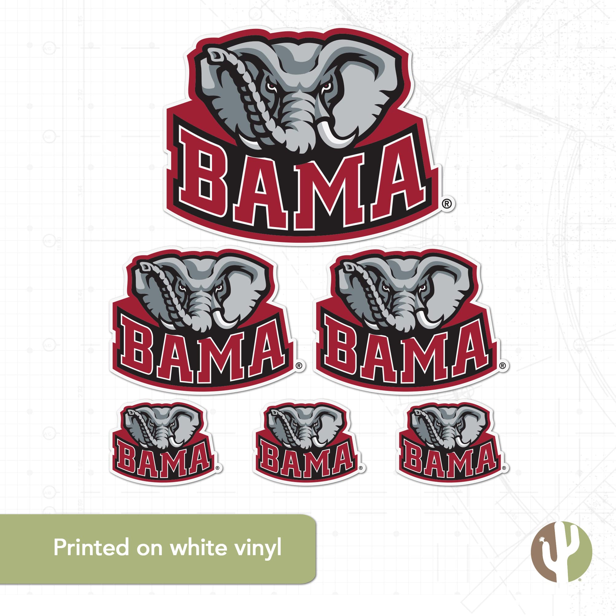University Of Alabama Roll Tide Bama Crimson Tide Sticker Vinyl...