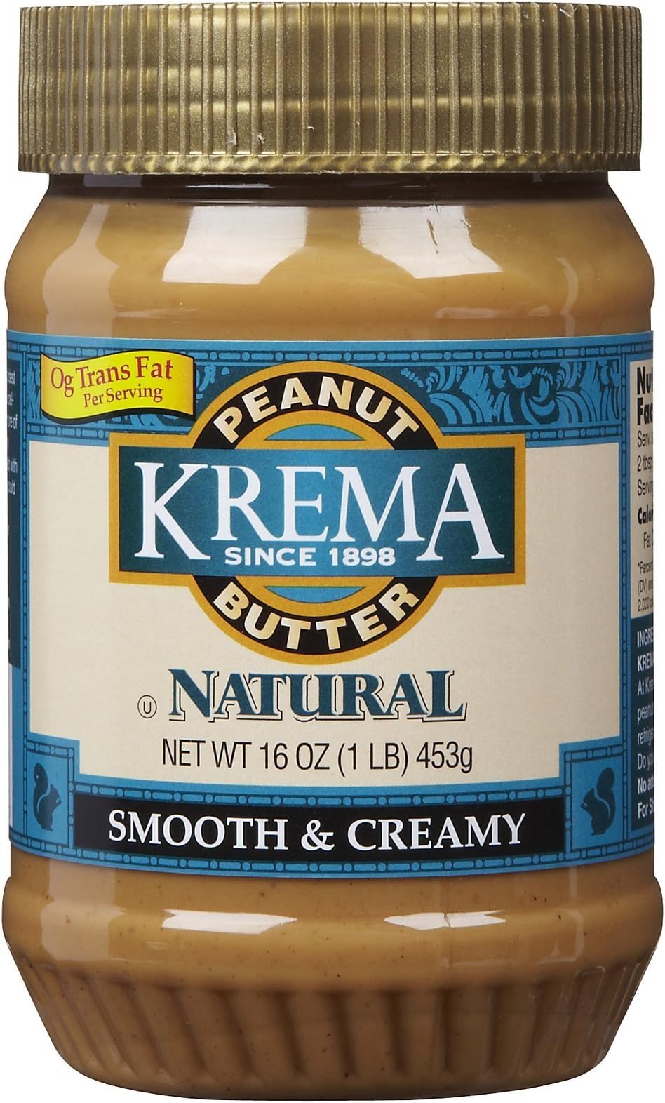 Krema Natural Creamy Peanut Butter - 16 oz