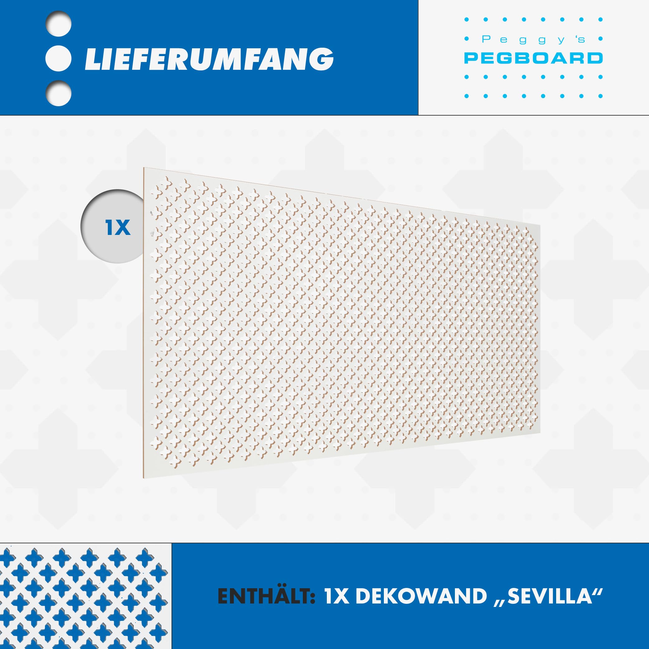 Pegboard - 1 x houderset voor radiatorafdekking, verzinkt plaatstaal, 2 mm, voor ribbel- en buisradiatoren, bevestigingsset met 4,5 cm breedte om op te hangen, Made in Germany