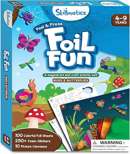 Miniatura 7 de Skillmatics Actividad de arte y manualidades insectos y mariposas divertidos, arte sin desorden para niños, kits y suministros de manualidades,