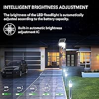 Vista 8 de Solar Floodlight Camera with 1500LM Bright Lights-2K Wireless Outdoor Security PT Cam, Motion Activated Color Night Vision Illuminates Entire Yard &