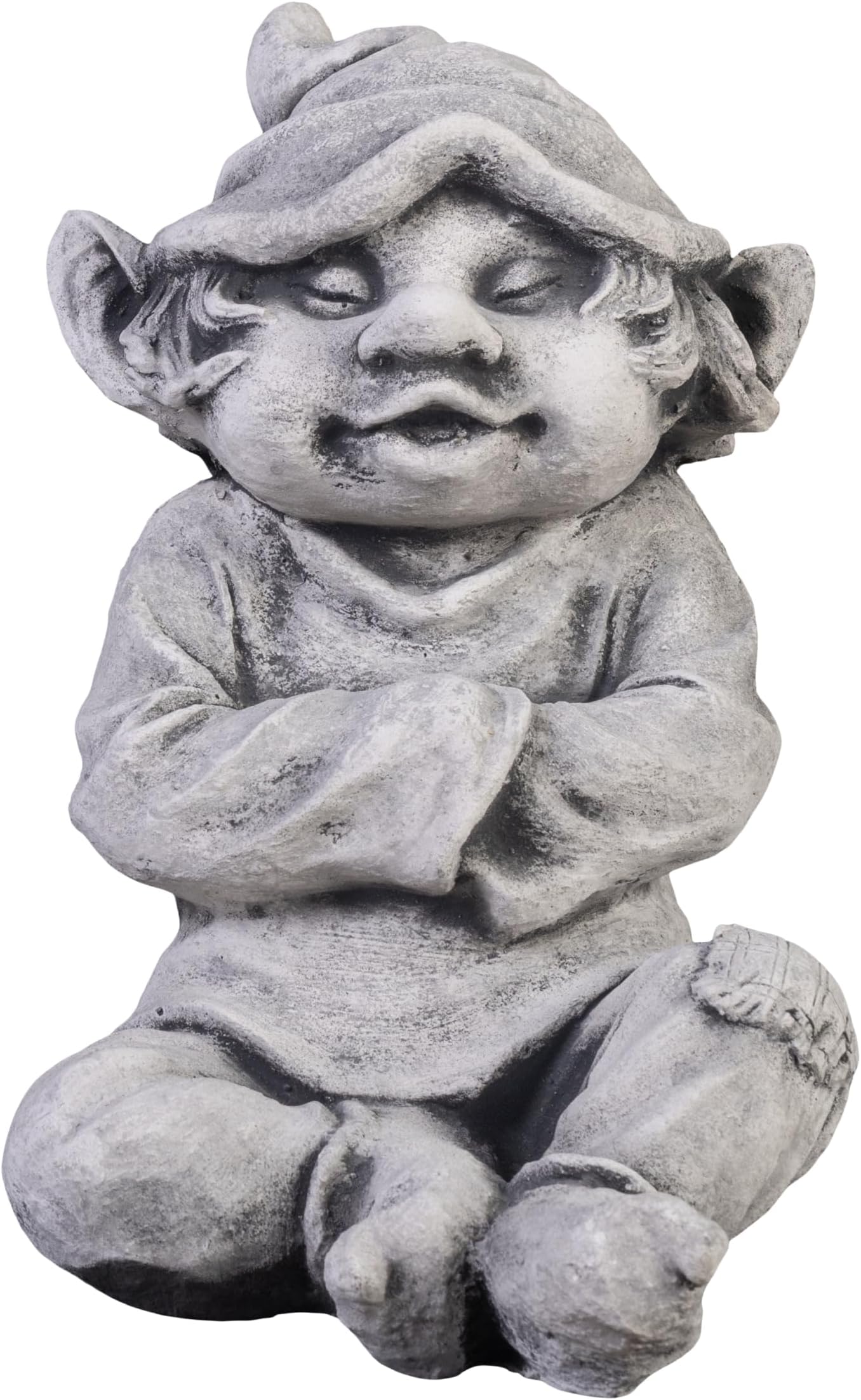 gartendekoparadies.de Gnom der Helfer, Steinfigur Wichtel, H. 40 cm, 12