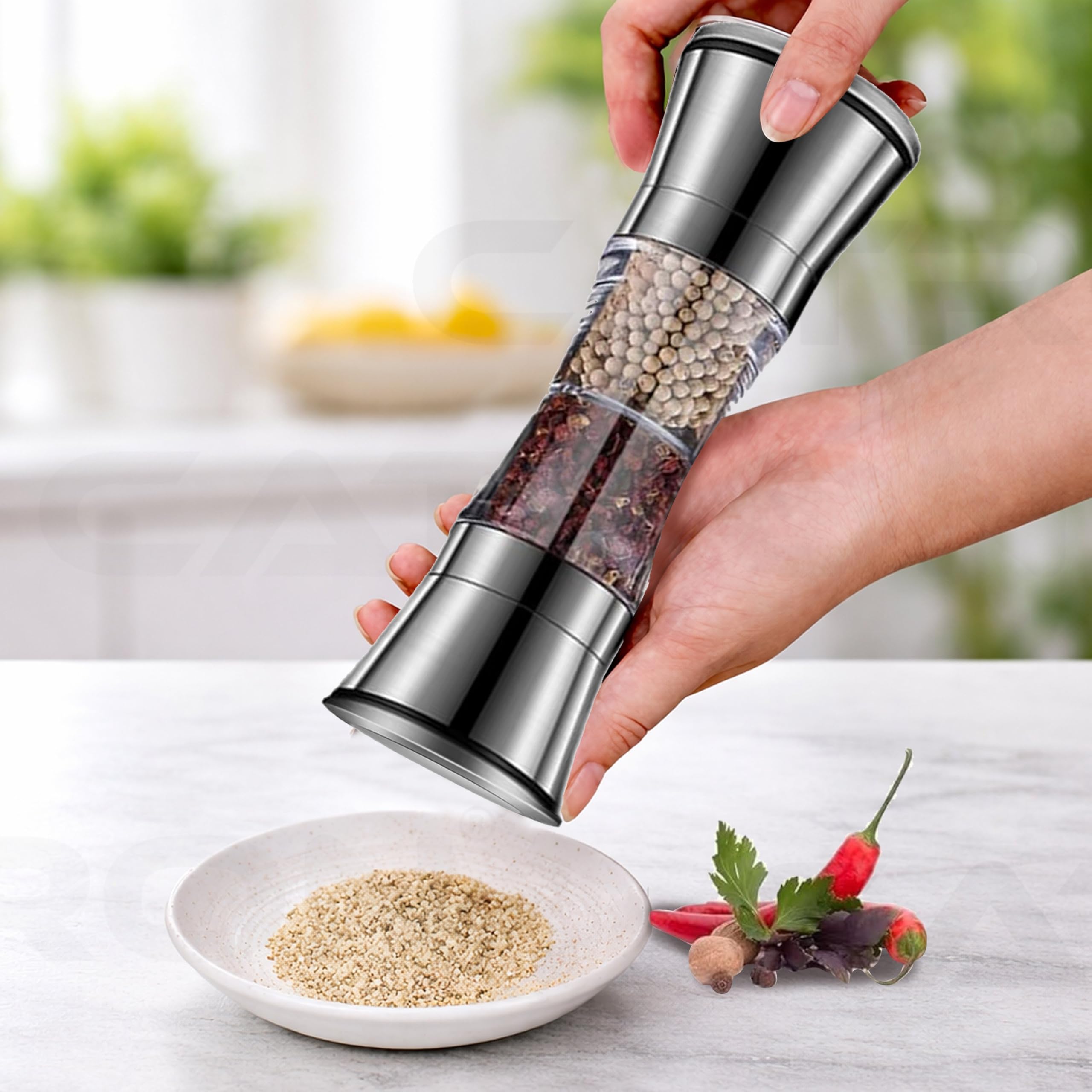 Catron Adjustable Coarseness, Ceramic Sea Pepper Mills,Pepper Grinder or Salt Shaker Pack- 1 for Professional Chef Spice Mill Stainless Steel Adjustable,Steel and Pepper Grinder (CT-65-RON) — Amazon image 7