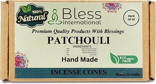 Miniatura 72 de Bless International Cedro 100% natural - Conos de incienso hechos a mano, sumergidos a mano, orgánicos, sin productos químicos para purificación