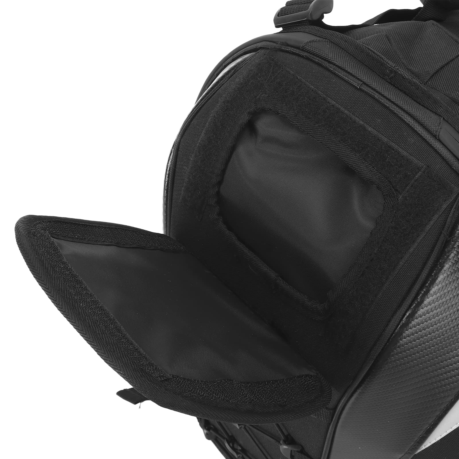 Bolsa de Asiento Trasero para Motocicleta, Mochila para Conductor de Gran Capacidad, Bolsa Trasera Universal Transpirable con múltiples Bolsillos, Estructura de Nailon Duradera