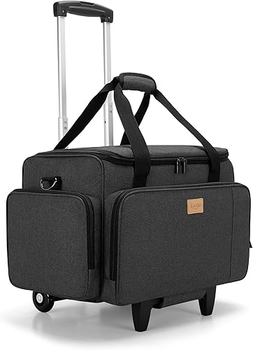 Miniatura 9 de LUXJA Organizador de esmalte de uñas rodante con capacidad para 90 botellas y una lámpara de uñas, estuche de esmalte de uñas rodante con una