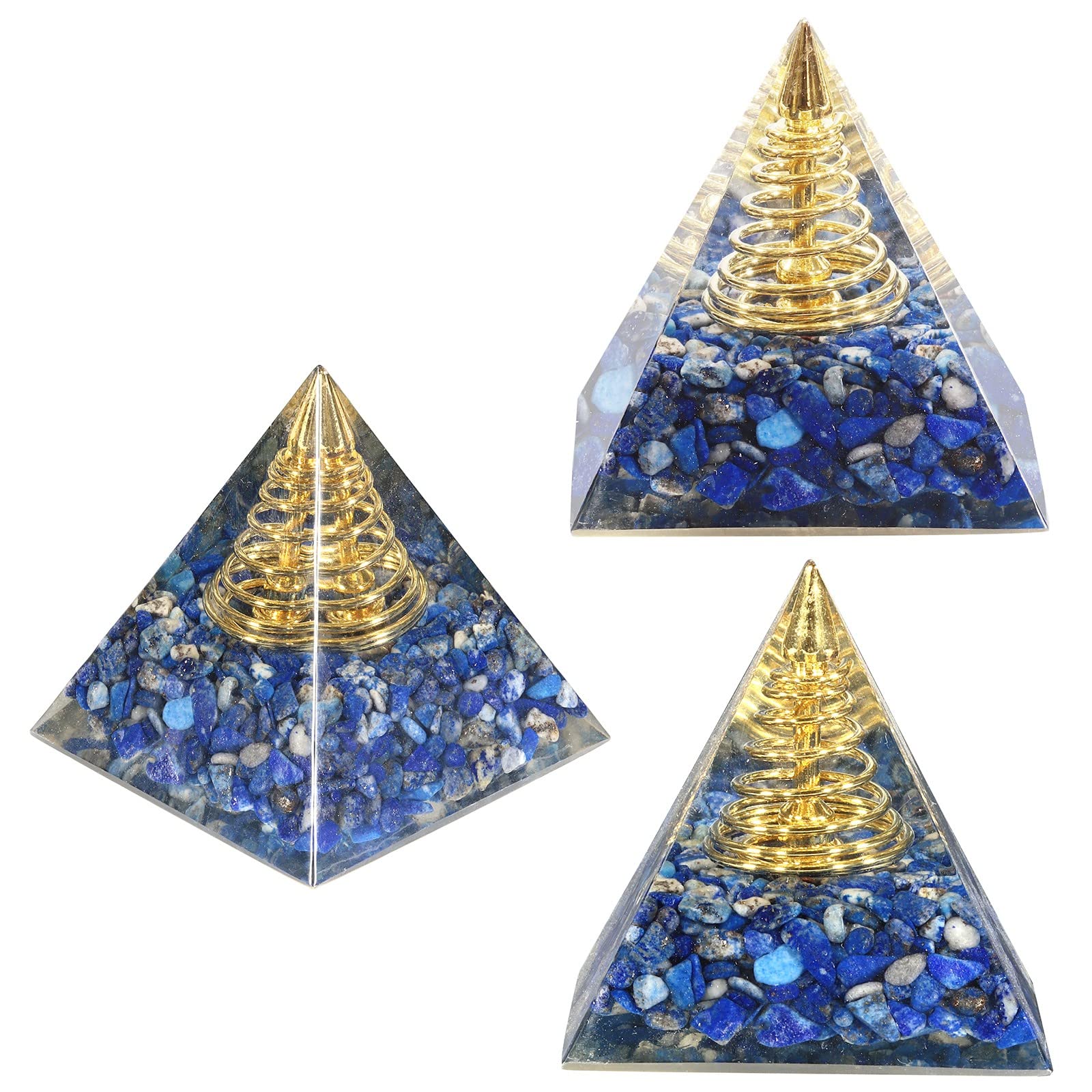 Nupuyai Kristall Pyramide Edelstein Heilstein Energie Pyramiden für Positive Energie Reiki Heilung Meditation und Haus Feng Shui Dekoration