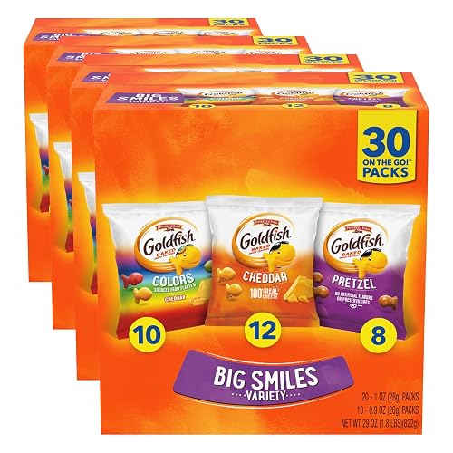 Crackers Big Smiles Variety Pack with Cheddar, Colors, and Pretzels,