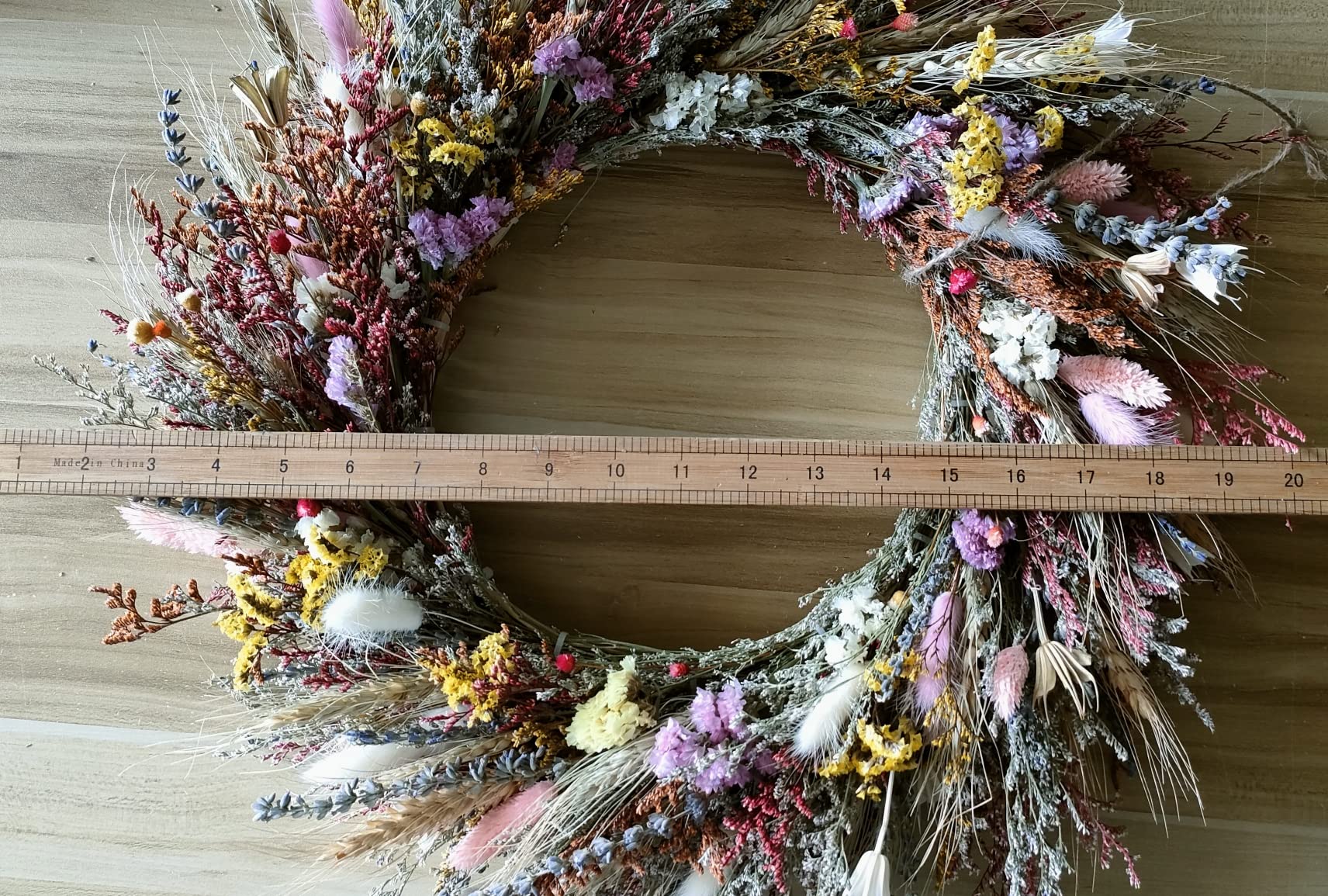 Trockenblumenkranz Ø30cm - Boho Deko Für Tür & Wand