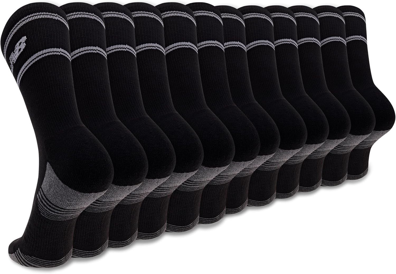 New Balance Unisex Adult Performance Cushioned Crew Socks - 6 & 12 Pairs - Moisture Wicking