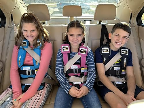 Miniatura 41 de RideSafer Asiento portátil para auto, compacto ligero, azul, perfecto para los viajes y la seguridad diaria de los niños, S color azul