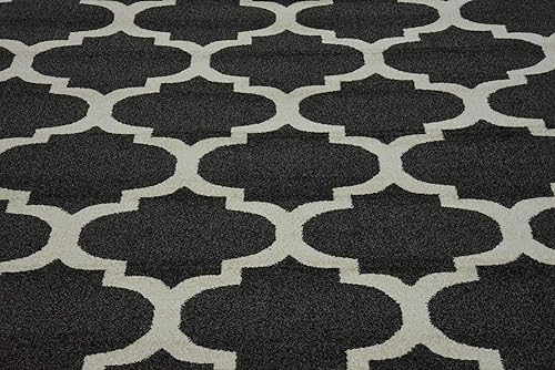 Vista 112 de Unique Loom Trellis Collection - Alfombra estilo marroquí de enrejado gris oscuro (8' 0 pies x 11' 0 pies)