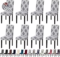 Vista 25 de Fundas de Silla de Navidad, Juego de 4 Fundas Elásticas para Sillas de Comedor, Protectores de Silla para Decoración de Navidad/Decoración del Hogar