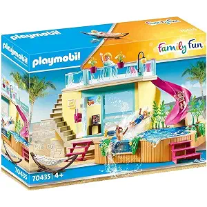 PLAYMOBIL Family Fun 70435 Bungaló con Piscina, A Partir de 4 años