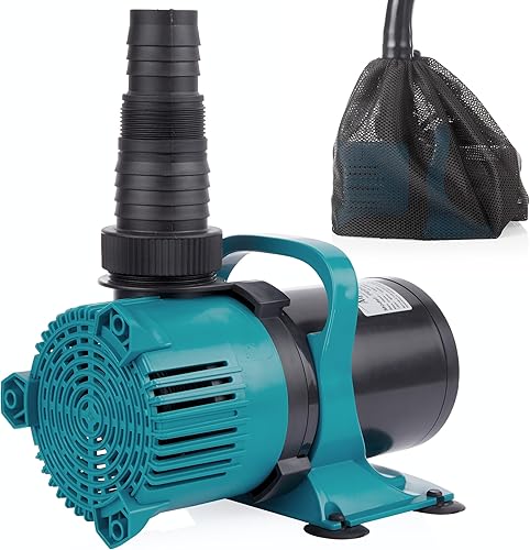 Alpine Corporation Bomba de ahorro de energía Vortex de 4700 GPH para estanques, fuentes, cascadas y circulación de agua