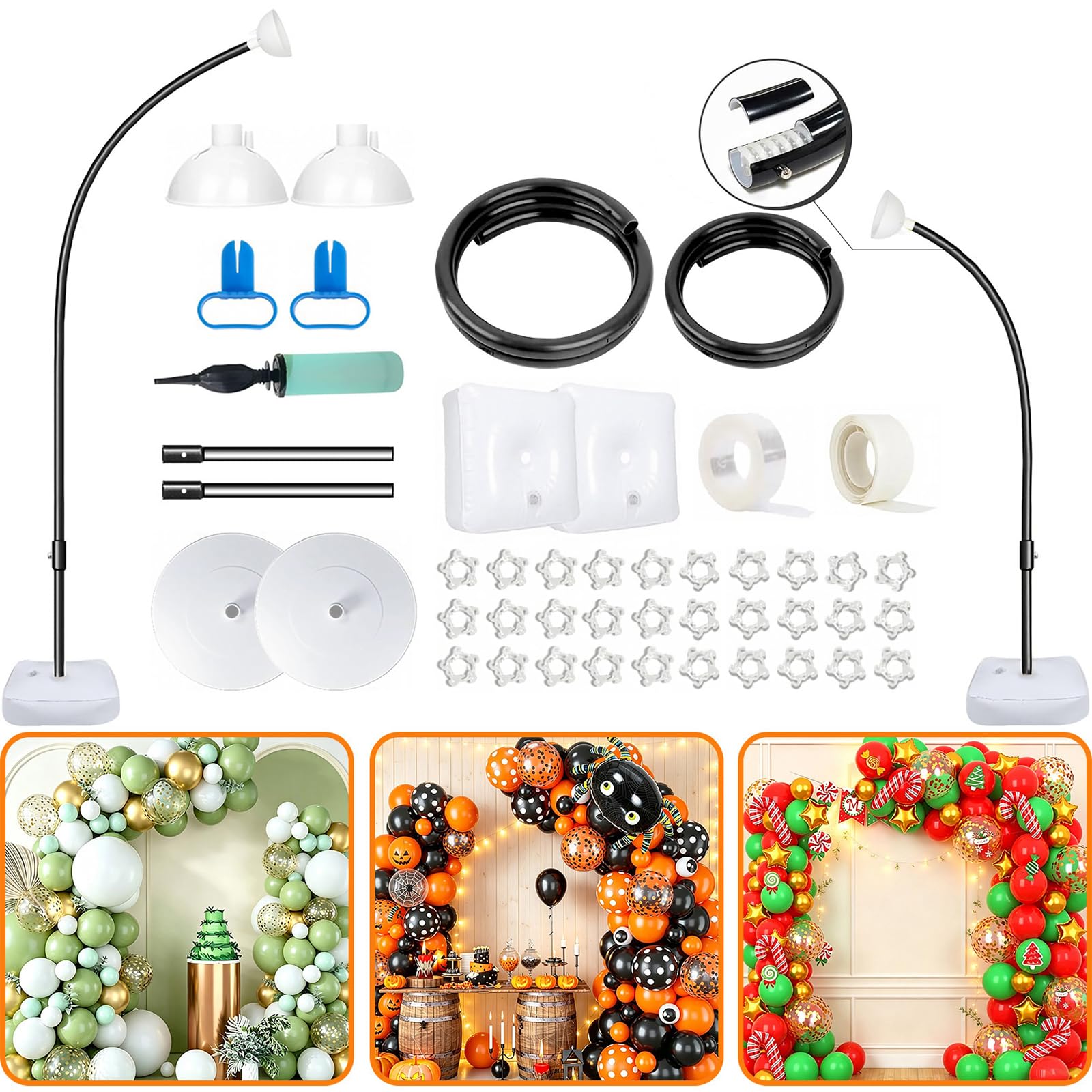 Supporto per arco di palloncini per decorazione di feste, 2,9 m e