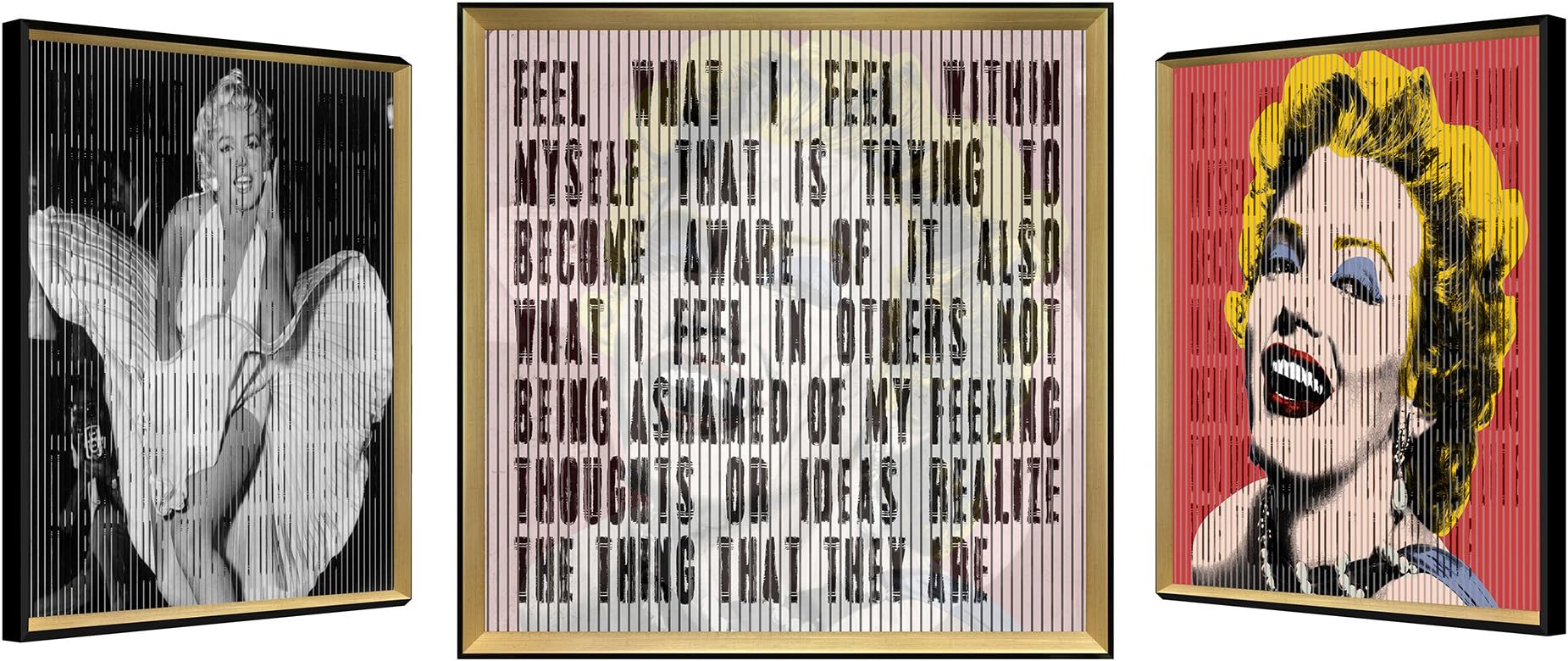 Febland Marilyn Kinetic Artwork, 83 x 83 x 4 cm, Multi-Colour