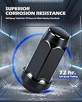 Vista 3 de Orion Motor Tech, 24 unidades, tuercas de ruedas de M14 x 1.5, color negro. Tuerca alta XL con extremo cerrado