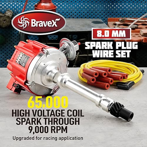 Miniatura 9 de Distribuidor HEI 350 454 302 V8 7500RPM bobina 65k para rendimiento de Chevygm SBC BBC bloque pequeñobloque grande