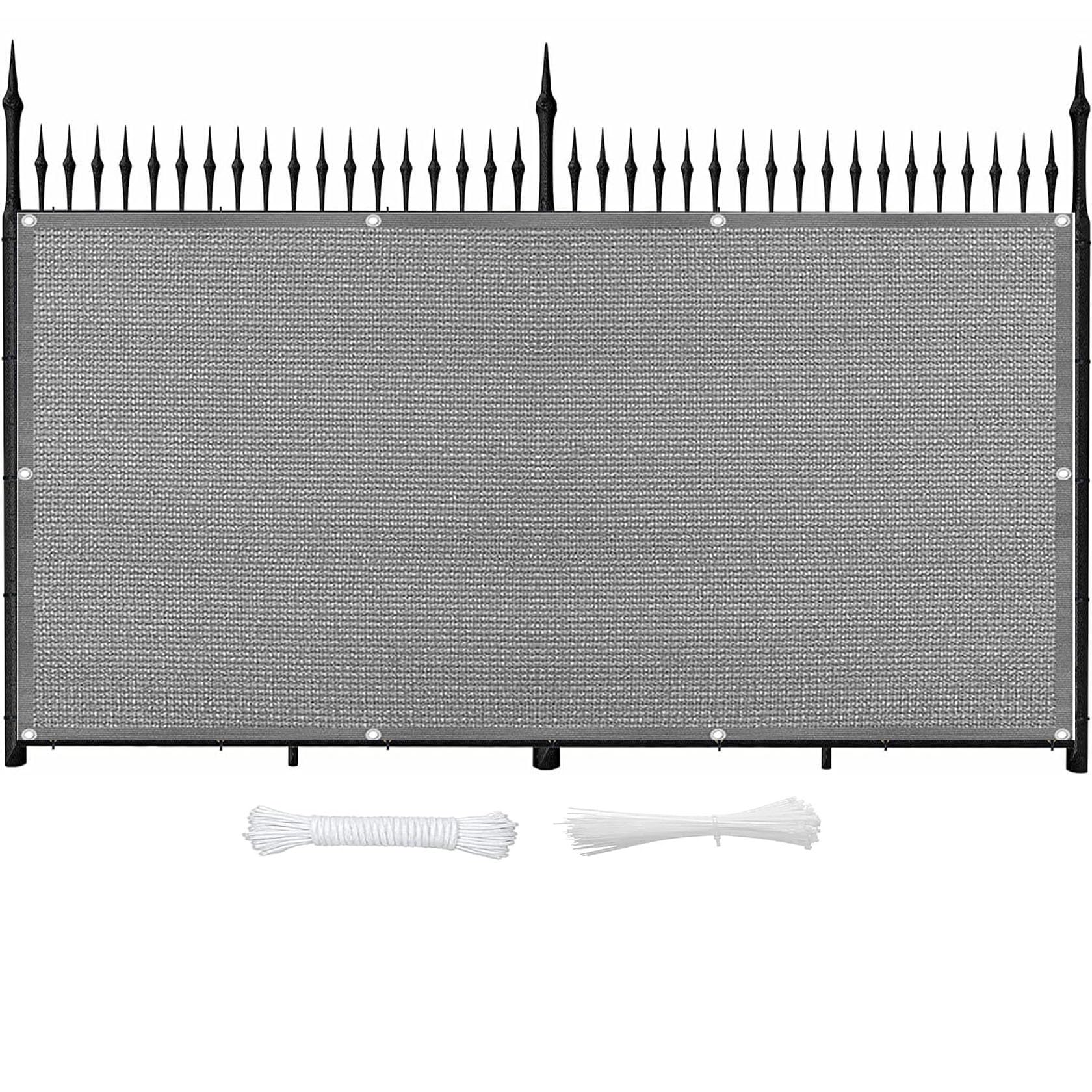 Brise Vue Balcon Occultant 90 x 300 cm Protection Contre Le Vent et Le Soleil Brise Vue Terrasse Exterieur avec Oeillets pour Balustrades de Balcon, Gris